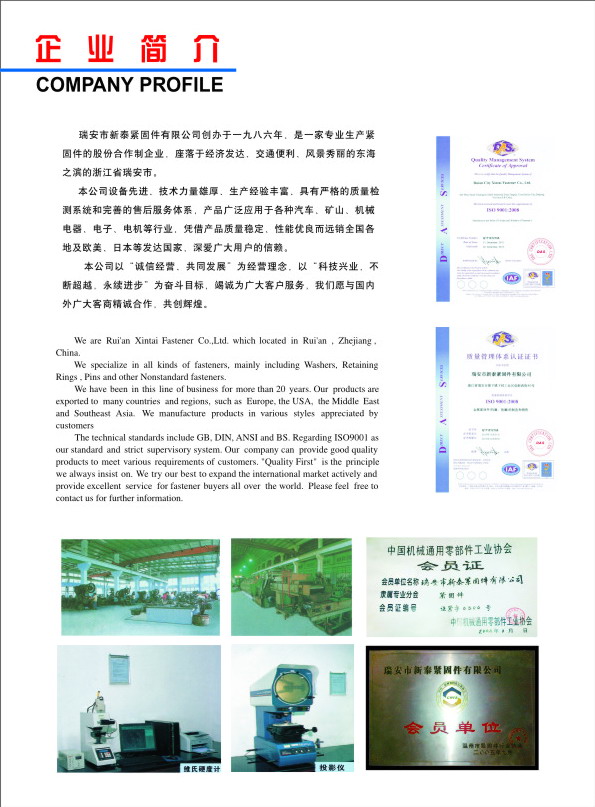 Ruian City XinTai Fastener Co., Ltd.